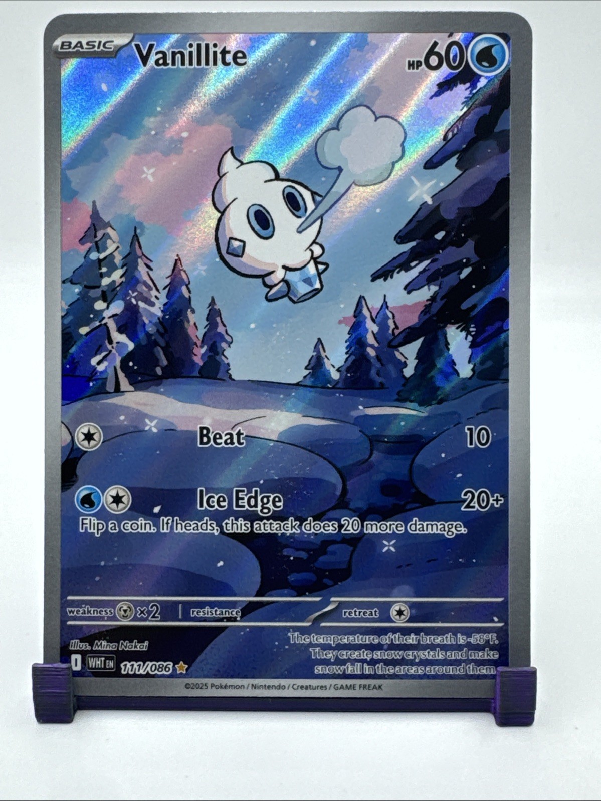 TCG Pokémon Vanillite 111/086 White Flare Illustration Rare NM