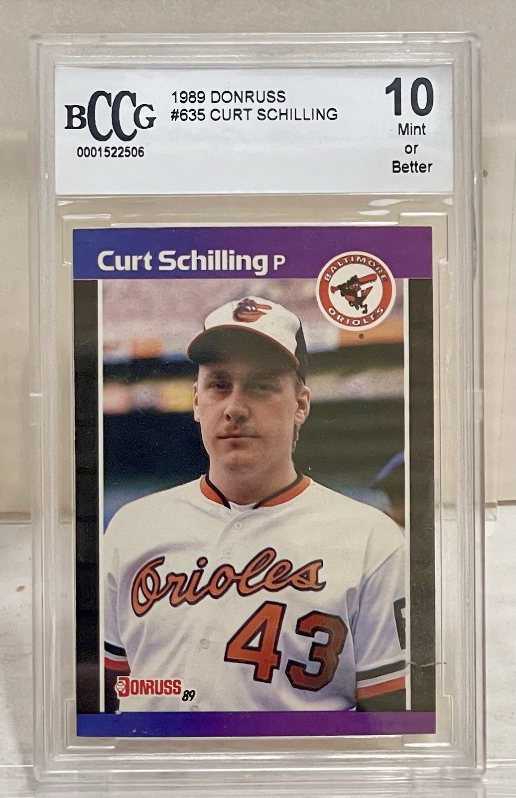 1989 Donruss Curt Schilling Rookie RC #635 PSA 10 GEM MT Baltimore Orioles