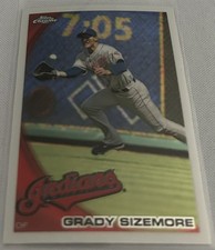 2010 Topps Chrome Baseball Grady Sizemore Cleveland Indians base card #157