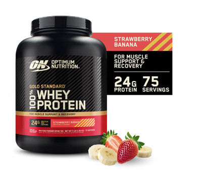 Optimum Nutrition Gold Standard Whey Strawberry Banana 5lb 75 Servings