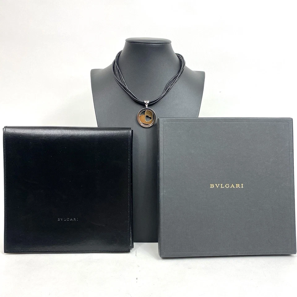 Collar Bvlgari Bulgari Tondo Oro Amarillo 18K y Acero Corazón Colgante Multi Cordón Foto 4 de 4