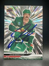 2024-25 UPPER DECK JACOB JAKE MIDDLETON OUTBURST SILVER  #335 SIGNED IP AUTO.