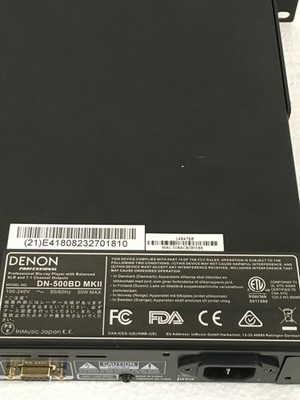 Denon DN-500BD MKII Professional Blu-Ray DVD Player No Remote FOR
