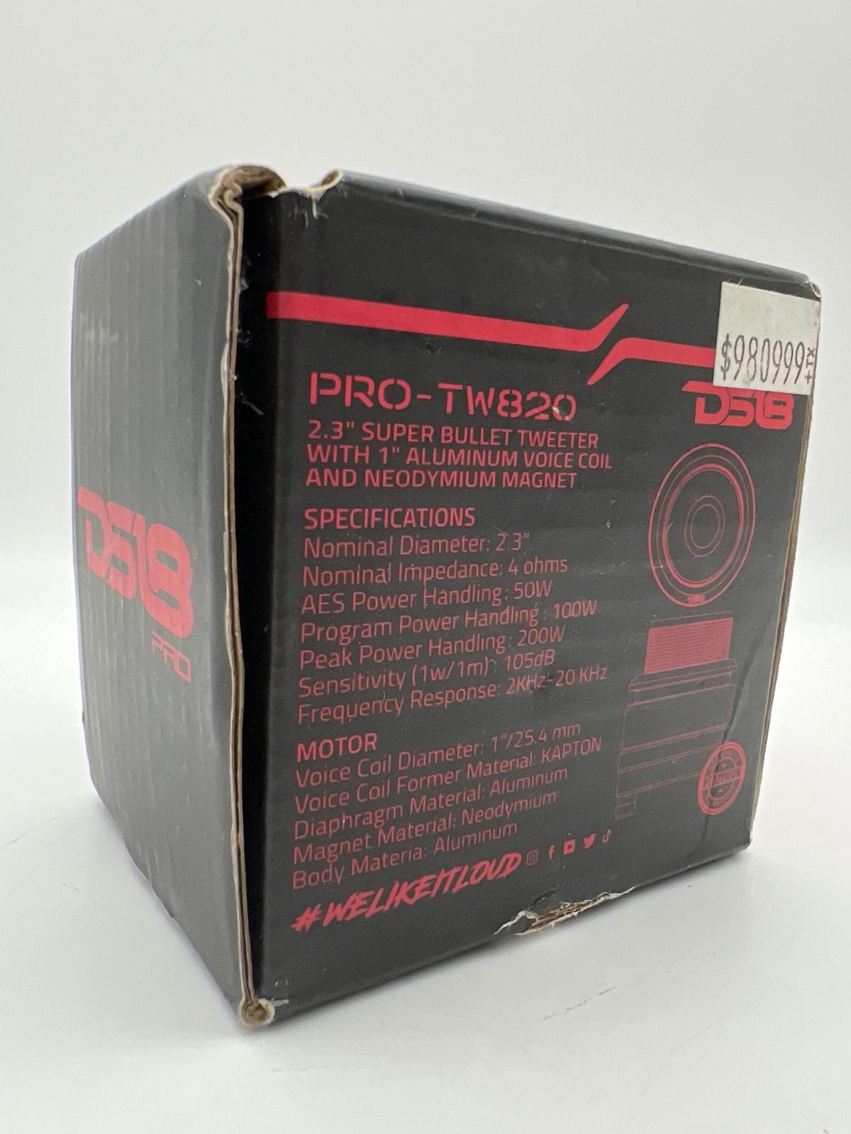 DS18 PRO-TW820 1" Neodymium Super Bullet Tweeter - 200W 4-Ohm