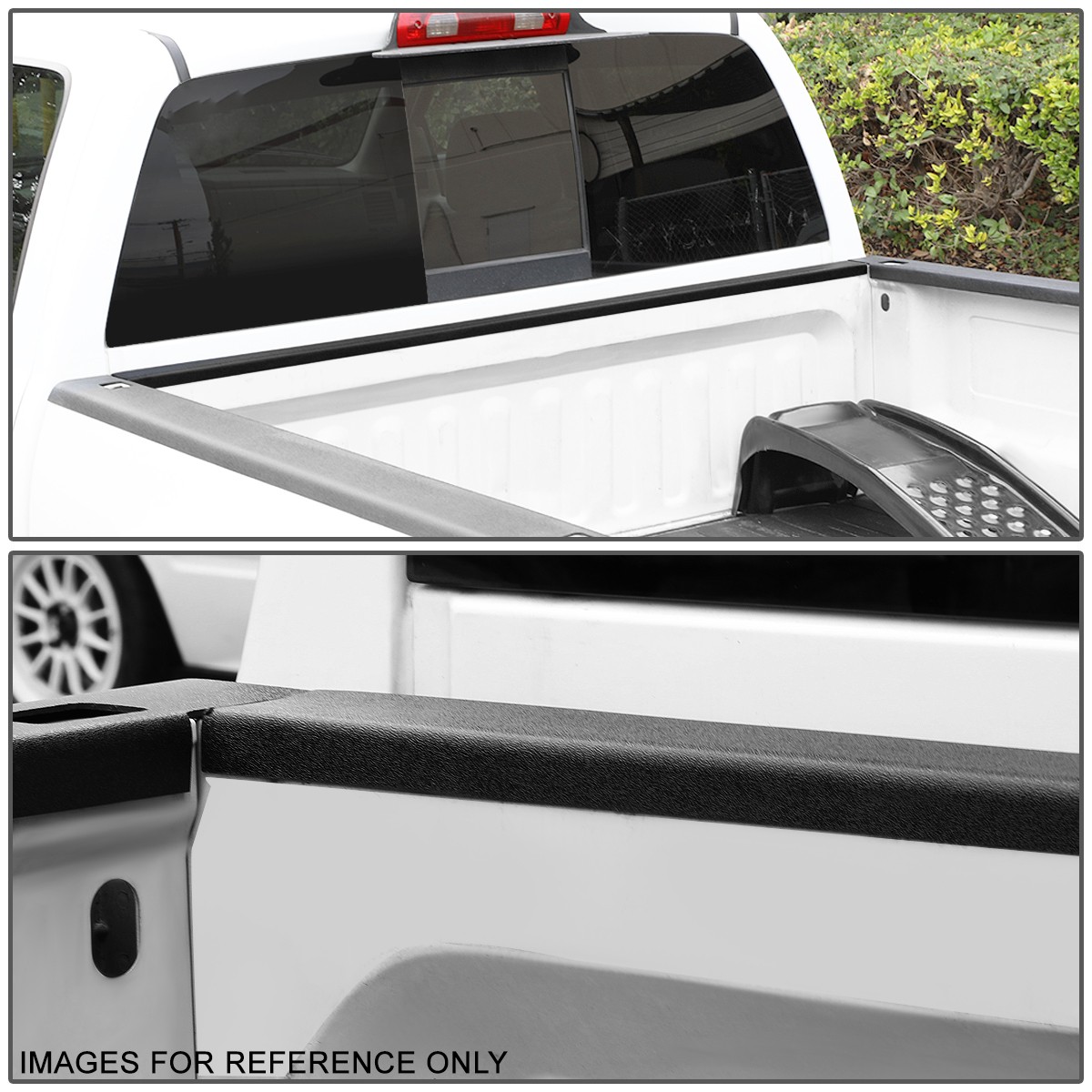 Gloss Black Truck Trim Auto Dynasty Truck Bed Front Rail Cap Molding ...