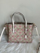 NWOT Coach Mollie Tote 25 In Signature Canvas With Heart Print