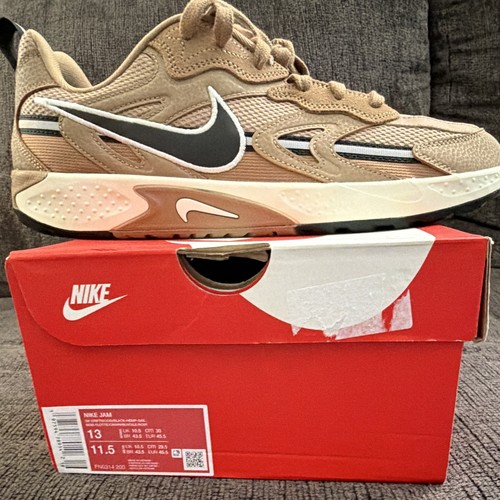 Nike Jam Dark Driftwood Beige Low Top Lace Up Mesh Athletic Sneaker FN0314-200