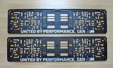 BMW Kennzeichenhalter - 2 St�ck - United by Performance Generation M - M Town 2x