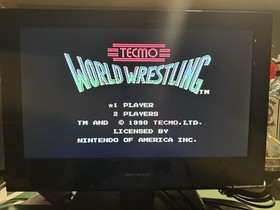 Tecmo World Wrestling for Nintendo NES 1990 Edition, Tested Working