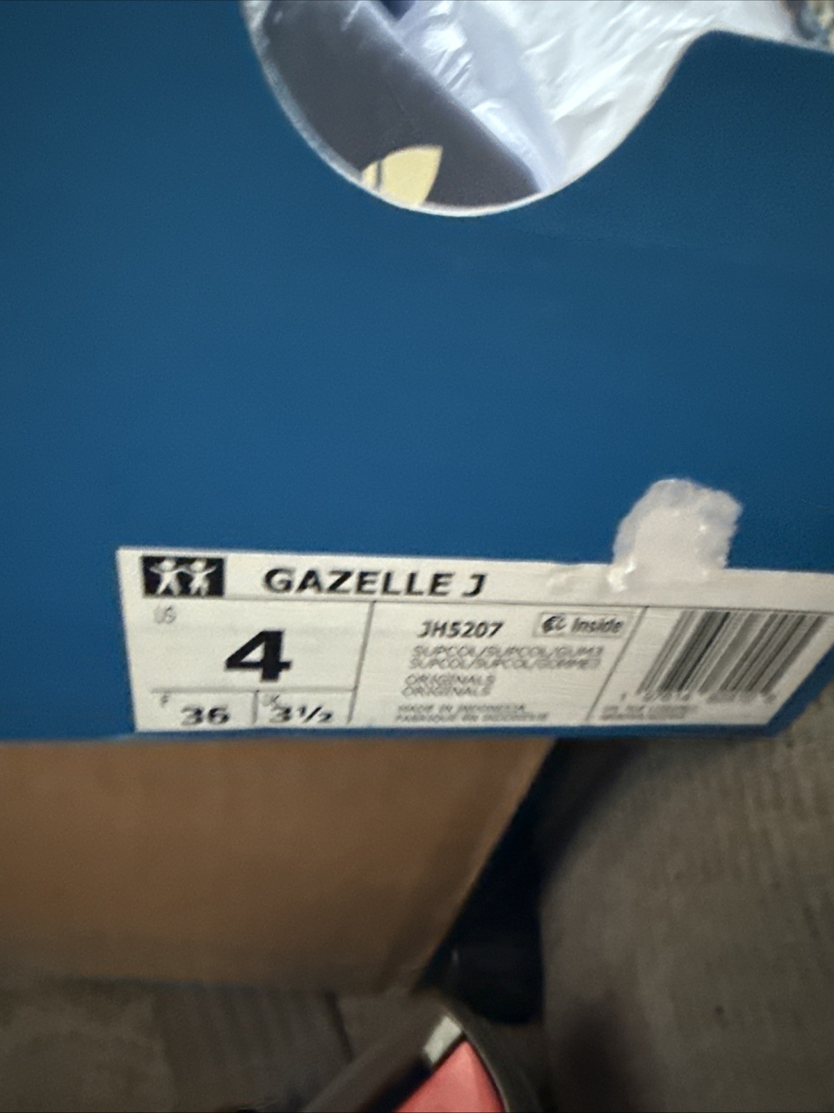 SAOLA Adidas Gazelle J Liberty London ricamo floreale (GS) JH5207 taglia 4 anni nuove con scatola