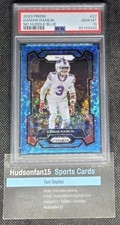 Damar Hamlin 2023 Panini Prizm #27 No Huddle Blue Disco Prizm 6/95 PSA 10 Pop 1
