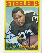JOHN FUQUA PITTSBURGH STEELERS  SIGNED 1972 TOPPS CARD #77
