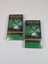 2 - Maxell T-160 8 hours Premium Grade Video Cassette VHS Tapes New Sealed