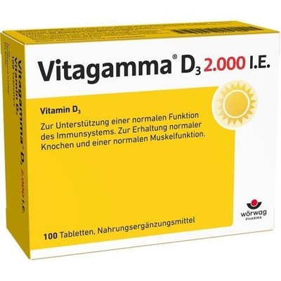 VITAGAMMA D3 2.000 I.E. Vitamin D3 NEM Tabletten, 100 St PZN 10751109