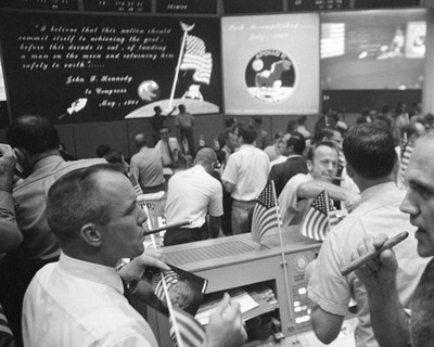 1969 NASA Apollo 11 Mission Control Center - 8x10 Photo On 8.5x11 #1698