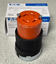 NEW Eaton Arrow Hart AHCL1430C Orange Locking Connector 30A 125/250V 3P4W L14-30