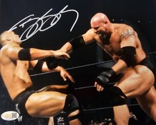 Bill Goldberg autographed signed 8x10 photo WWE WCW JSA COA METALLIC