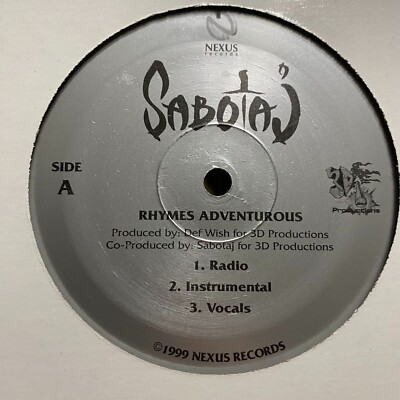 Sabotaj Rhymes Adventurous レコード hiphop s-l400.jpg
