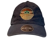 Star Wars Baby Yoda Patch Adjustable Baseball Hat Cap Blue OS OSFM NEW