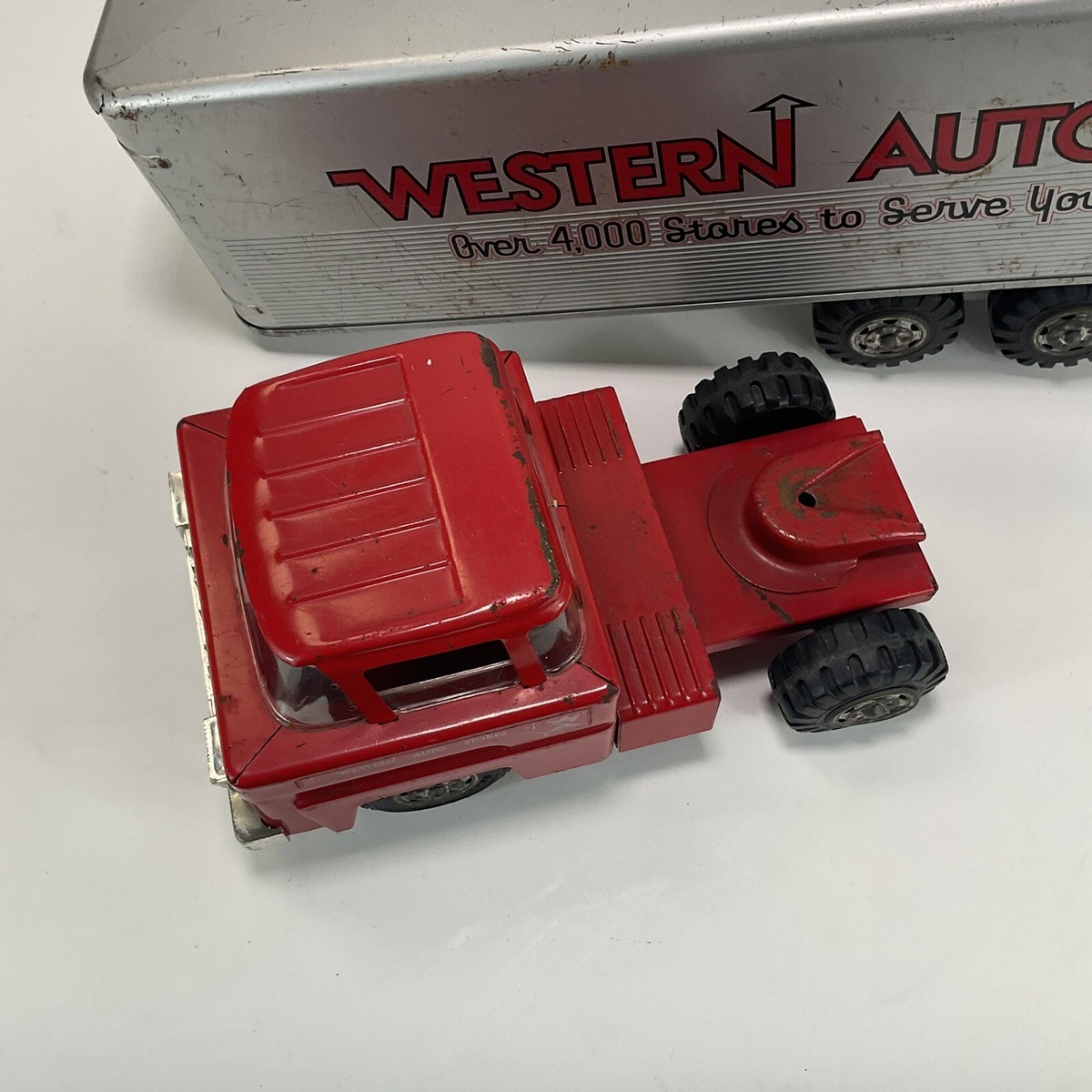 【新品】marx toys HEAVY GAUGE STEEL TRUCKS Vintage 1950's Marx Semi Truck Western Auto Metal 25