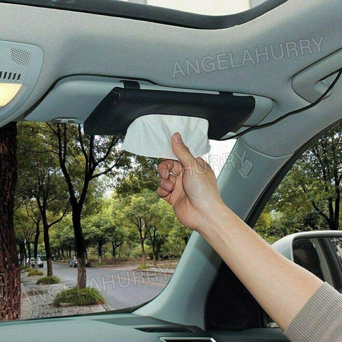 Car Tissue Holder Box Cover Towel For Sun Visor Napkin Backseat Case Srotage NE - Picture 7 of 10