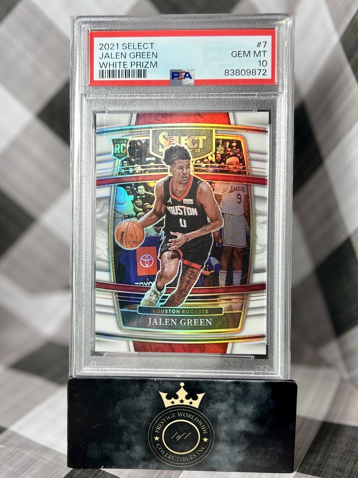 Jalen Green 2021-22 Select Concourse White Prizm Rookie /149 #7 HOU Rockets SP