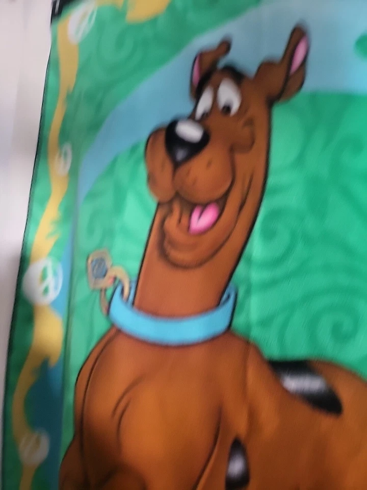 Manta polar remolino verde signo de la paz SCOOBY DOO de colección 44" x 62" Foto 4 de 4