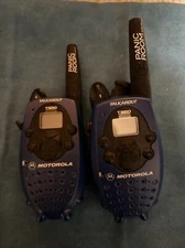 Set of 2 - Motorola Talkabout T5100 2-Way Radio Blue Walker Talkie Tested Promo