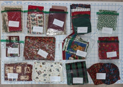 Christmas Fabric Groups Less than Yard, Fat Qtrs and/or remnants: Price per Lot - Picture 1 of 53