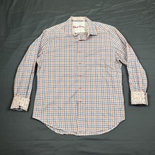 Robert Graham Classic Colorful Plaid Flip Cuff Long Sleeve Button Shirt Men XL