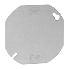STEEL CITY 54-C-1, Steel Electrical Box Cover, Flat & Blank, Galvanized