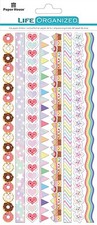 Scrapbooking Stickers Crafts Rice Paper Borders Kawaii Donuts Coffee Hearts Star