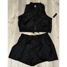 Women's No Boundaries 2 Piece Short Set Black Size Large 11-13