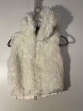 Gymboree Girls  Faux-Fur Hooded Vest sz 4T-5T