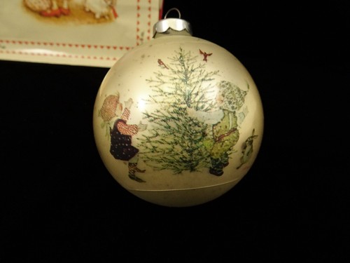 1970s Holly Hobbie Gift Bundle Christmas Ornament Porcelain Bell Gift Bag Set 3 - Picture 5 of 21