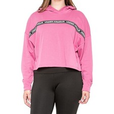 Under Armour Women s UA Rival Terry Cropped Hoodie Loose Fit Sz Small FREE SHIP