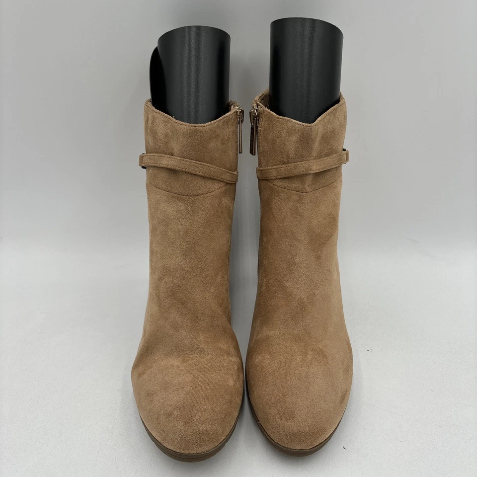 Anne Klein RYE Tab Fabric Round Toe Side Zip Block Heel Booties Size 11M - Image 4 of 4