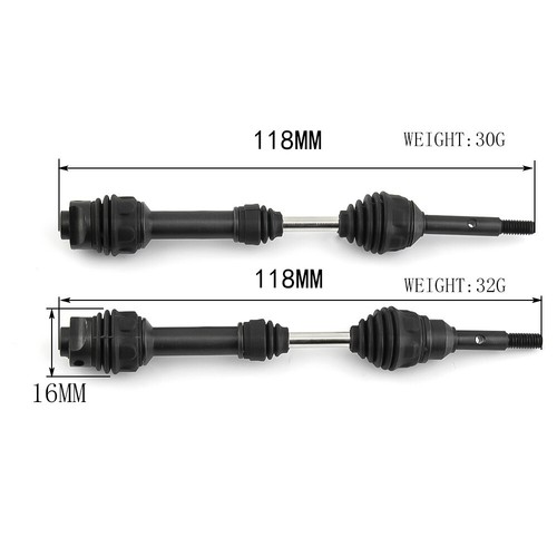 Front Rear Drive Shaft Axle For 1/10 Traxxas Slash Rustler Hoss VXL 4X4 RC Car - Picture 5 of 19