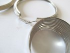Vintage Trio Silver Tone Metal Earrings — photo 5