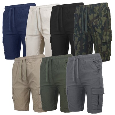 Mens 5-Pack Stretch Flex Cargo Shorts with 6 Pockets (Sizes S 2XL) Free Shipping