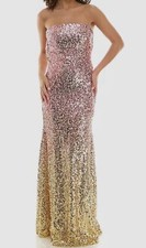 Violet Weekend Women's Juniors' Pink Maison Tara Ombre Sequin Dress Size 5/6