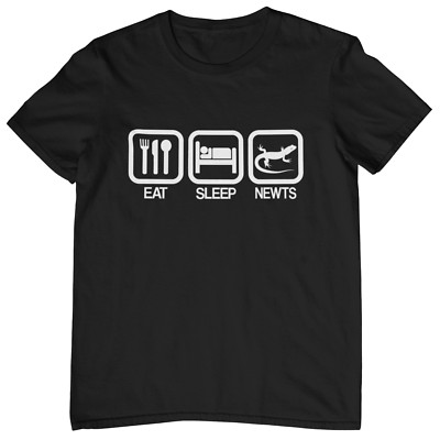 EAT SLEEP NEWTS T-SHIRT - Frösche Amphibien britische Tierwelt tolle Schopfkröte