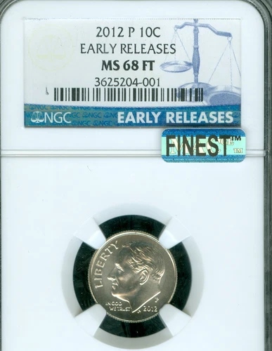 2012 P ROOSEVELT DIME NGC MS68 FT ER PQ MAC FINEST MAC SPOTLESS Pop 5 RARE
