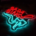 BADA BING Girl Display Open Game Room Bistro Vintage Neon Sign Wall