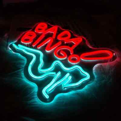 BADA BING Girl Display Open Game Room Bistro Vintage Neon Sign