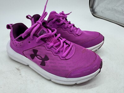 Under Armour Charged Assert 10 Athletic Sneakers Women Vivid Magenta Low Top - 7