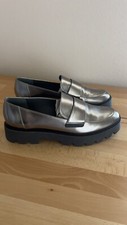 Franco Sarto Brindy Platform Loafer Women Metallic Faux Patent Chunky Lug Sol 11