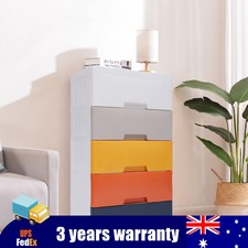 5-Tier Chest Of Drawers Organizer Wardrobe Cabinet Kids' Plastic Storage Drawers