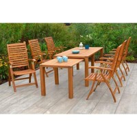 Merxx GartenmöBel Paraiba Set 7Tlg. 6 Klappsessel + 1 Flex Ausziehtisch
