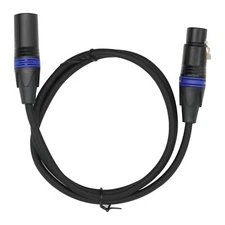 3''/ 100'' Color Coded 3-Pin Light DMX Cable Professional with Locking XLR Ends